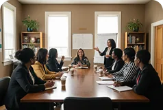 Rural women gathered in a self-help group meeting