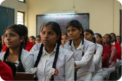 Young adults attending a vocational training session